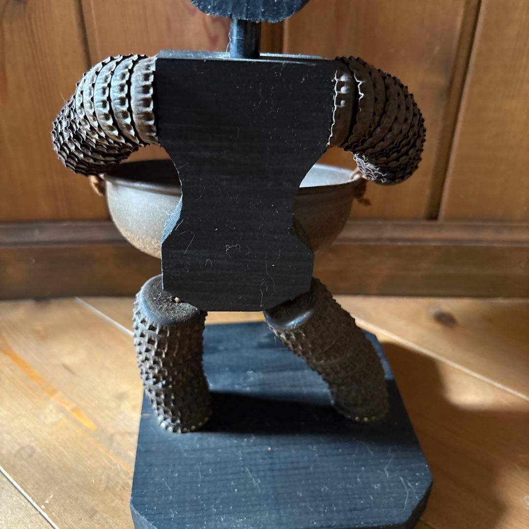 【50sビンテージ】ボトルキャップマン 黒 アンティーク人形 ハワイアン 置物