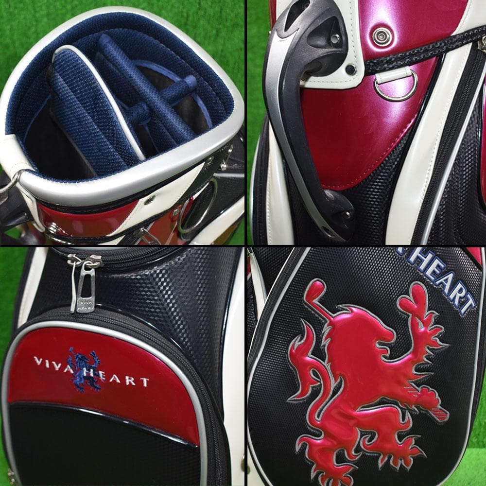 マ*ン様 VIVA HEART/ビバハート ゴルフ キャディバッグ9型【ブラック