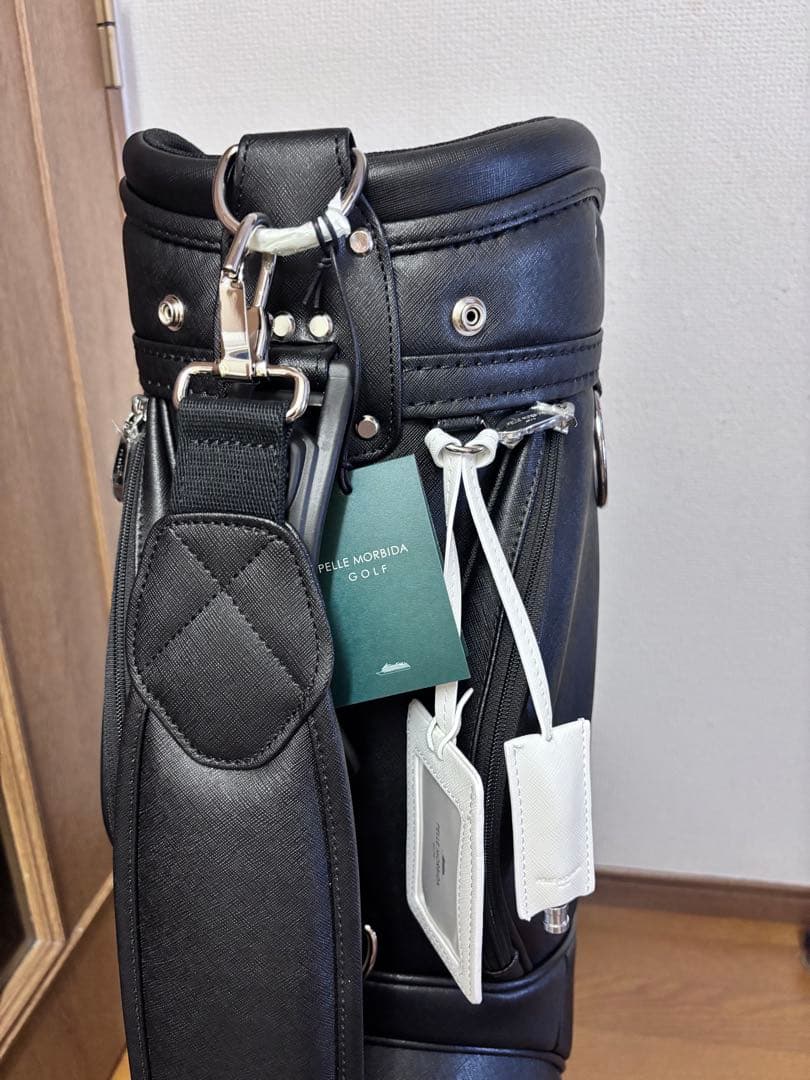 【未使用】ペッレモルビダ PELLE MORBIDA スタンドキャディバッグ 黒