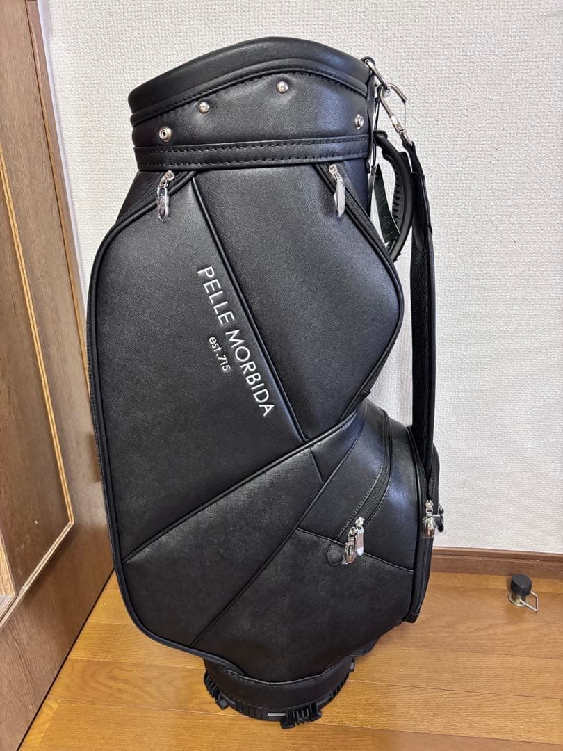 【未使用】ペッレモルビダ PELLE MORBIDA スタンドキャディバッグ 黒