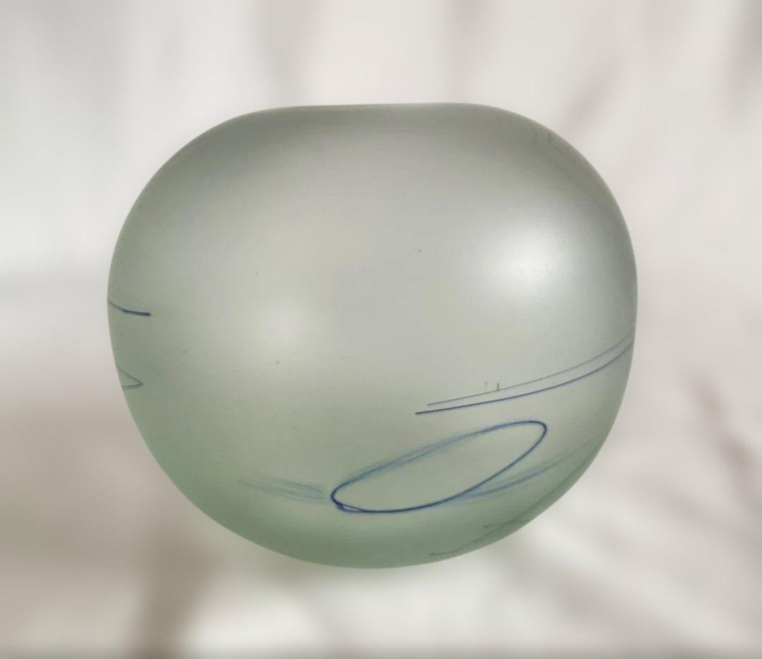 米原 眞司「ラインドローイング」②1990年代球体ガラス花瓶