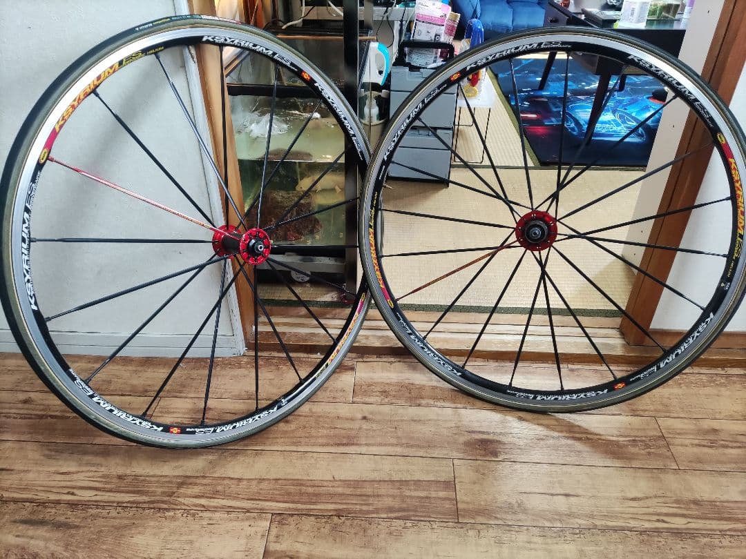 Mavicチューブラーホイール。非常に軽量です。登山に適しています。