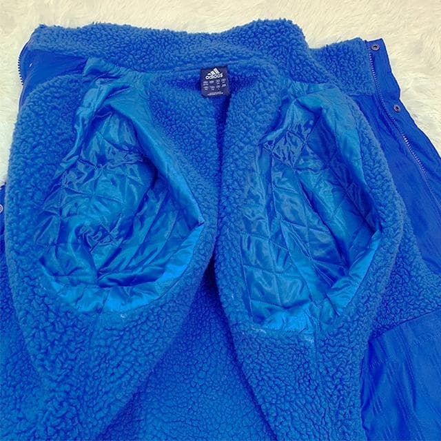 極美品✨️ビッグロゴ✨️adidas ベンチコート L トリコロール ロング丈