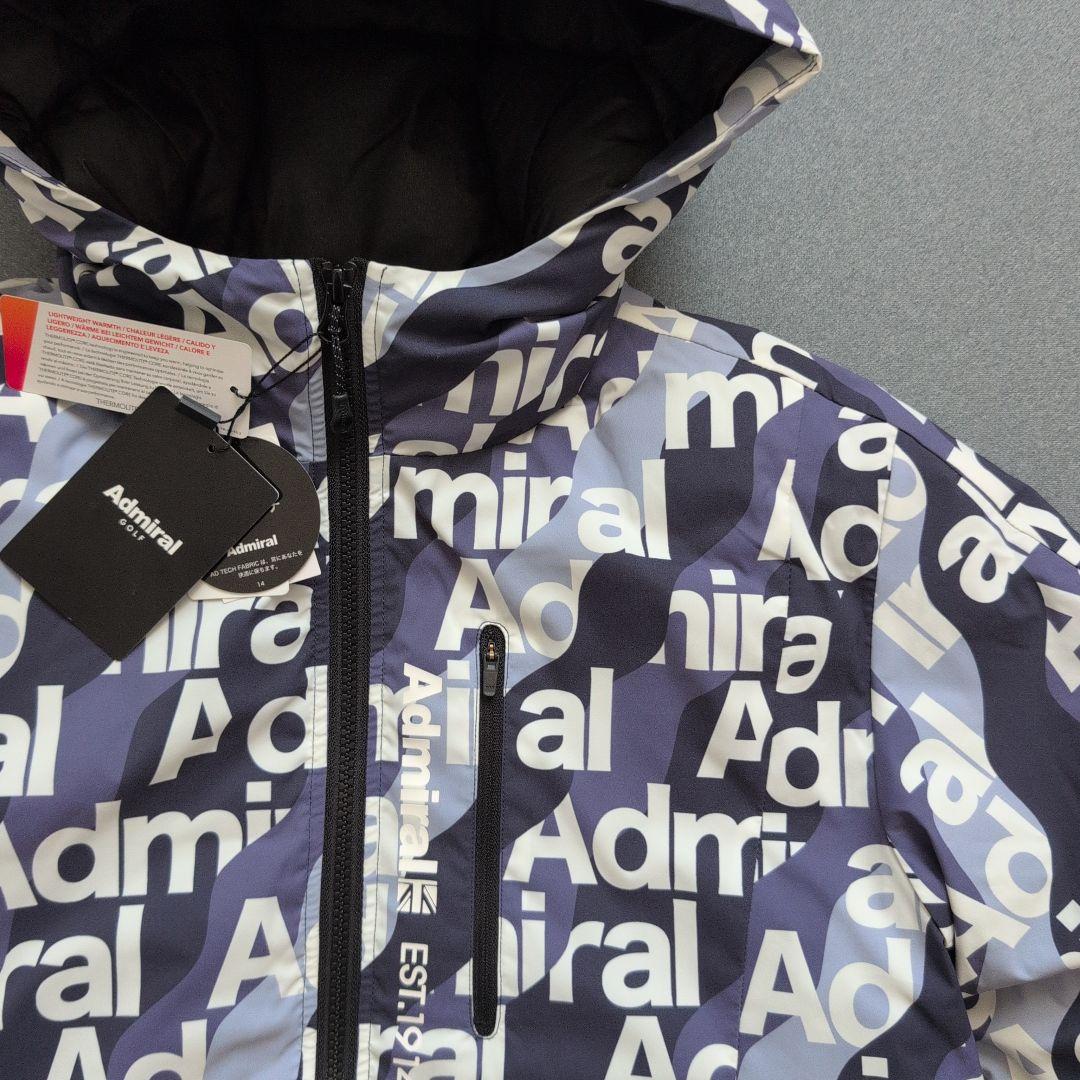 【未使用タグ付き】アドミラルゴルフ　モノグラムダウンジャケットパーカー　L