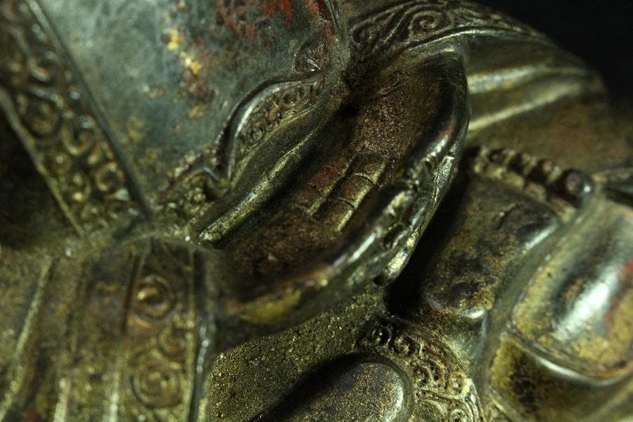 仏教美術 中国美術 仏像 古美術(K-LC975)