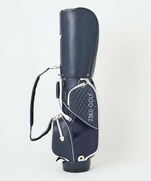 新品 23区ゴルフレディース 大人可愛い キルト×エナメル キャディバッグ