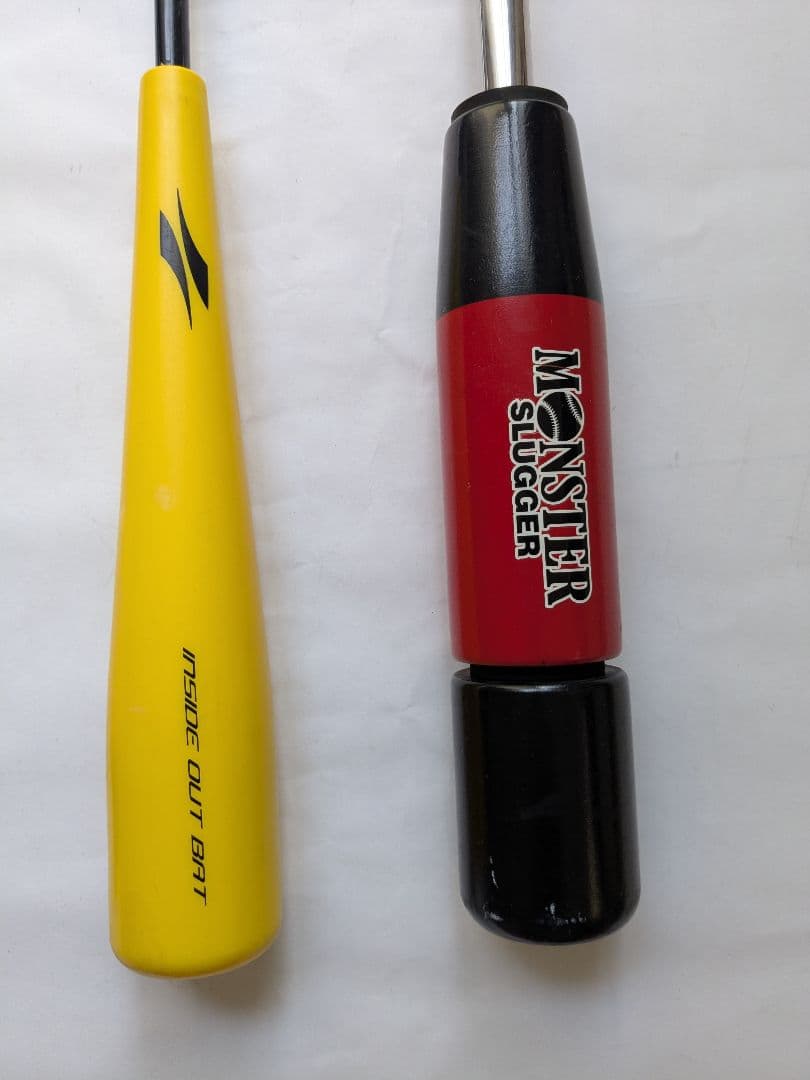 トレーニングバット4本 コンタクト・Mスラッガー・インサイドアウト・板バット