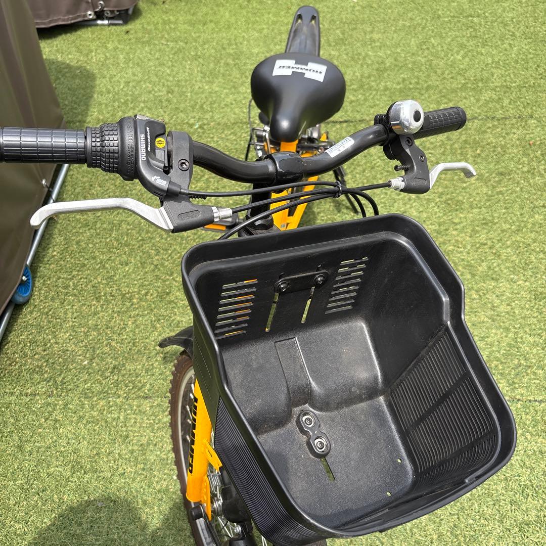 HUMMER 子供用自転車 イエロー 前カゴ付き