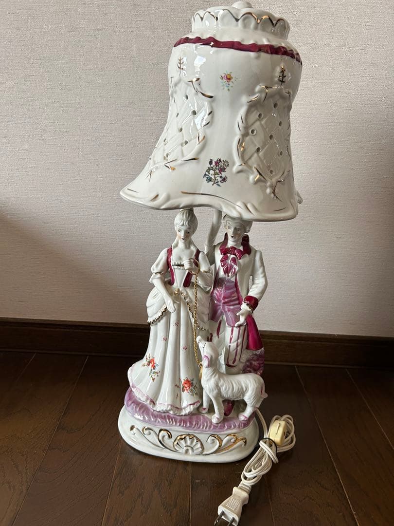 陶器製人形ランプ 約50cm