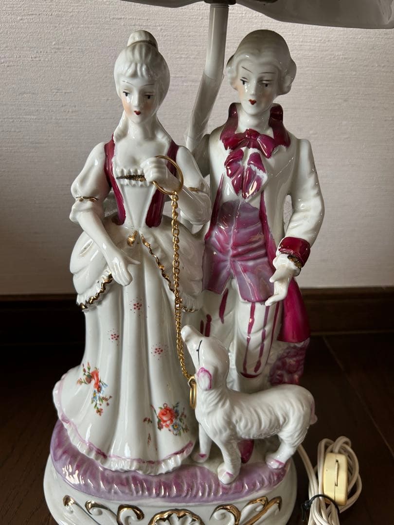 陶器製人形ランプ 約50cm