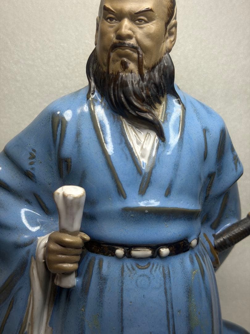 在庫処分‼️ 陶器 手工製作 高溫燒製 三国志人物 「曹操」