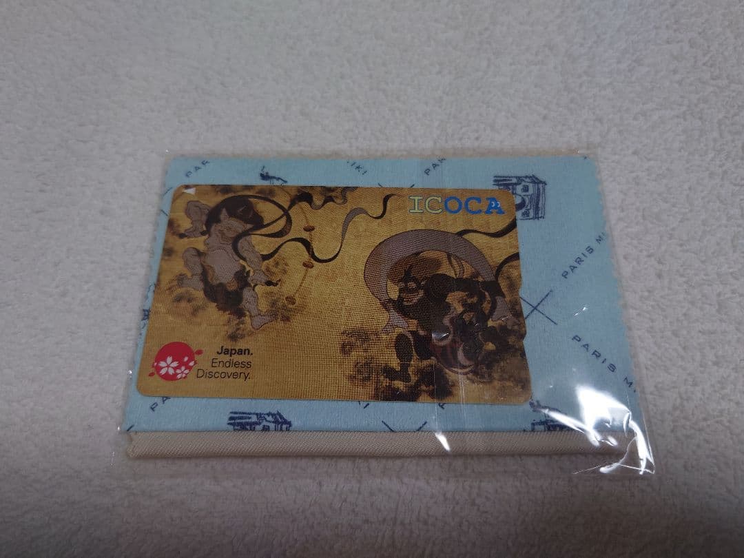 風神雷神icoca 黄金のicoca 記念デザインカード２枚セット販売です。