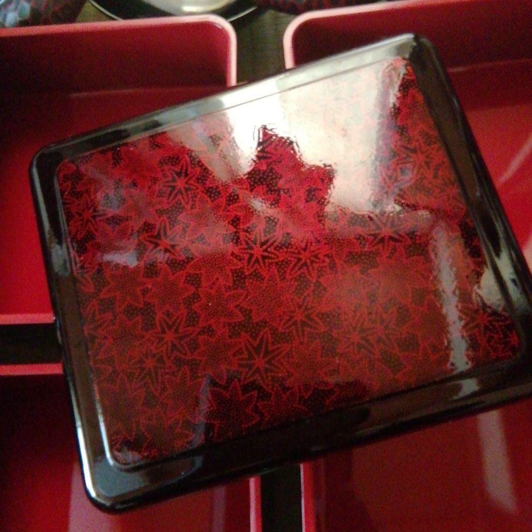 一*子様 うな重箱　お吸い物碗　セット　山中漆器　土用丑の日　鎌倉彫　松　もみじ