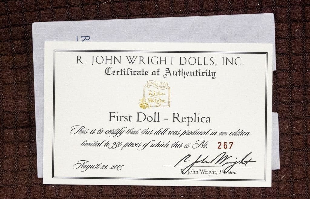 R.JOHN.Wright Dools　「First dool レプリカ」非売品