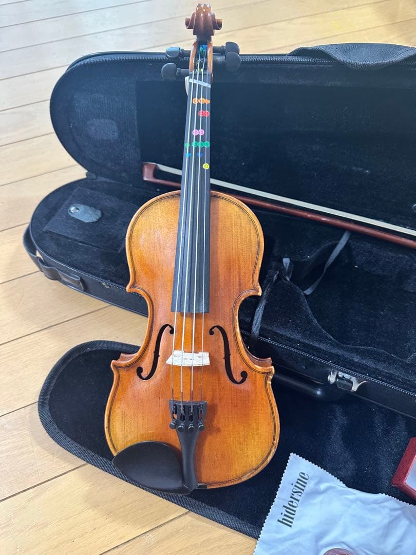 転居のため処分します1/8 バイオリン 本体と付属品セット、2024年新品で購入