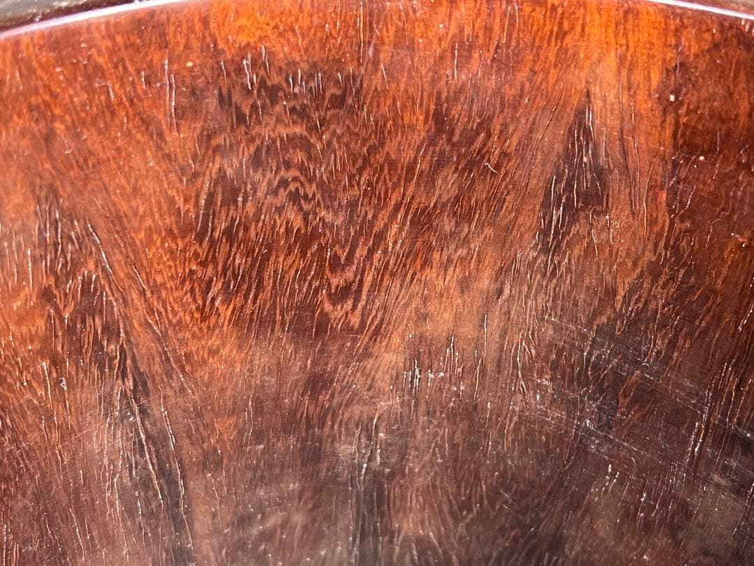 古美術　唐木　黄花梨　筆筒　筆立　素工　文房具　木製　置物　時代物　旧蔵