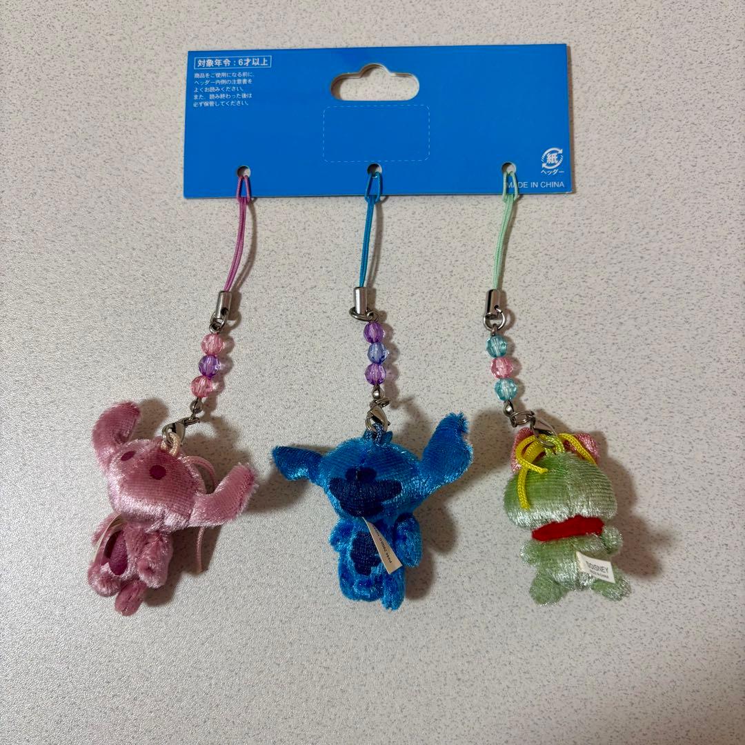 スティッチ エンジェル スクランプ ビーズストラップ ディズニーリゾート　限定