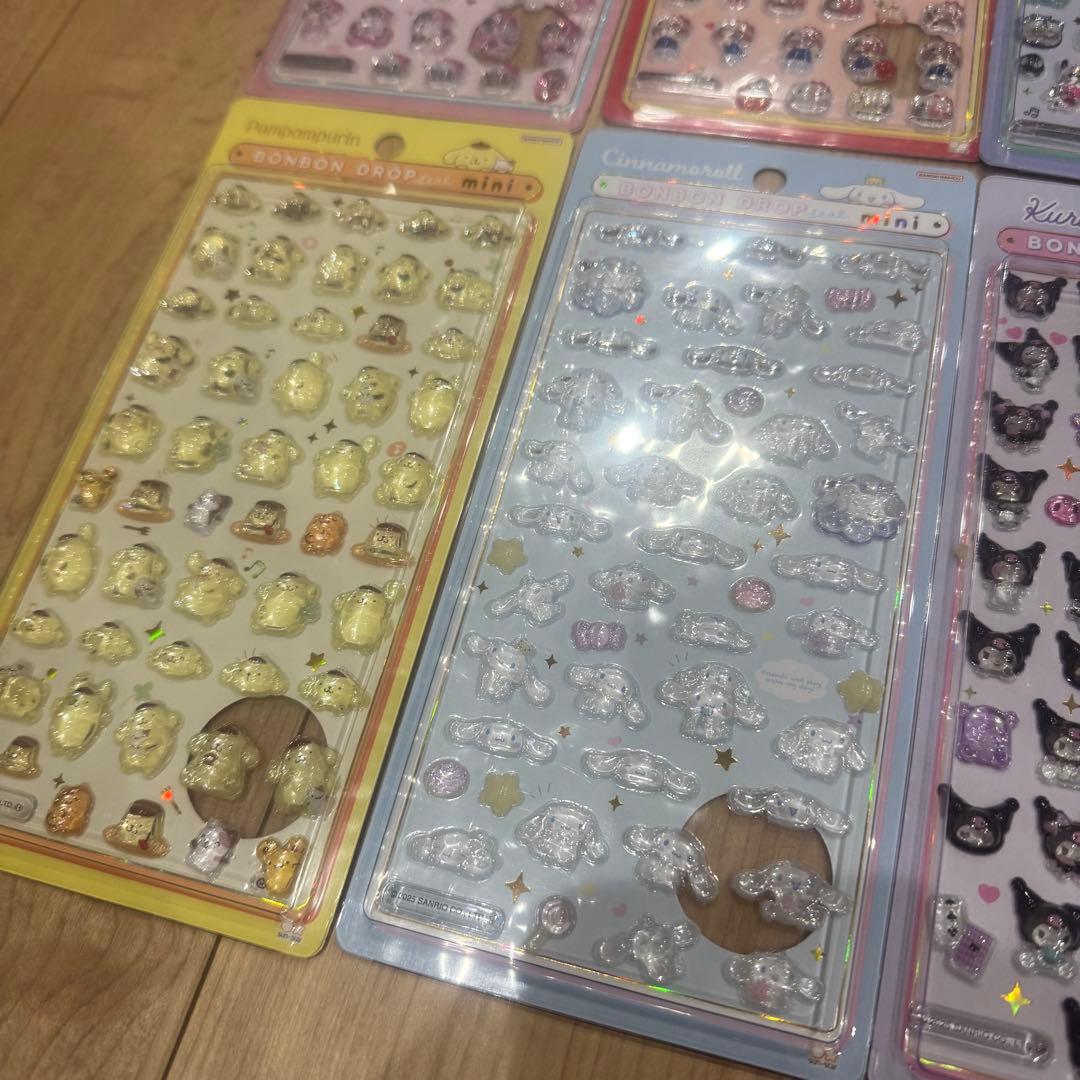 ［正規品］サンリオ　ボンボンドロップシール ミニ 全8種セット おまけ付き