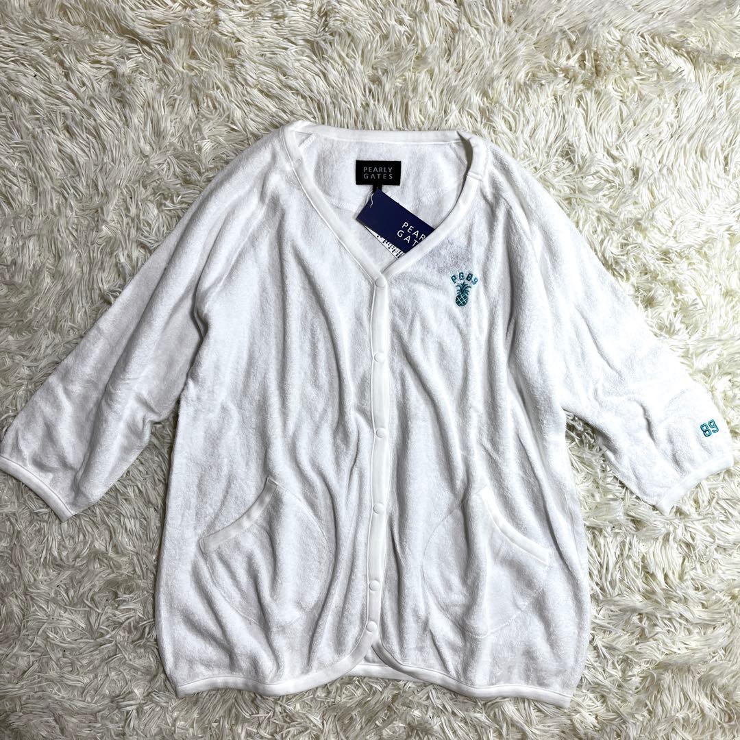 タグ付未使用品　PEARLY GATES Vネック コットンカーディガン