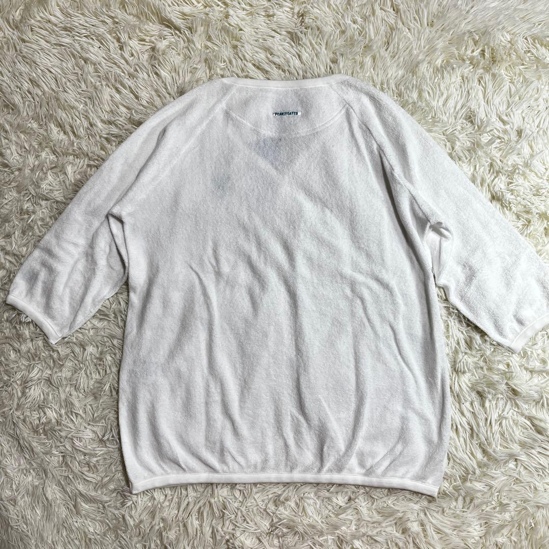 タグ付未使用品　PEARLY GATES Vネック コットンカーディガン