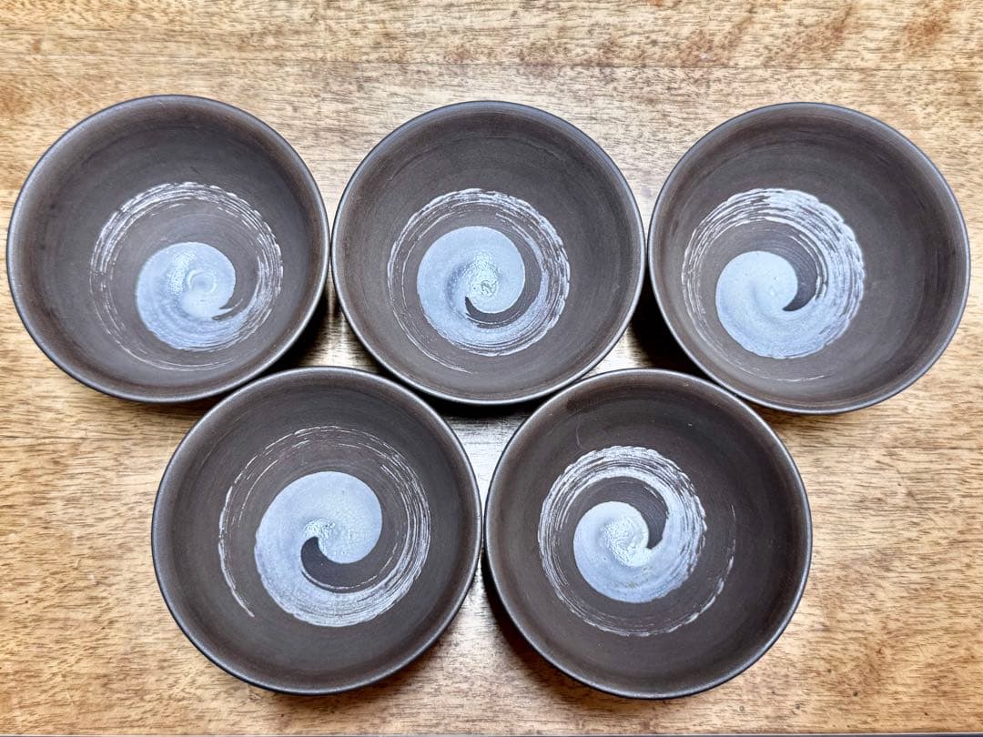 万古焼 紫泥 玉露碗 五客揃