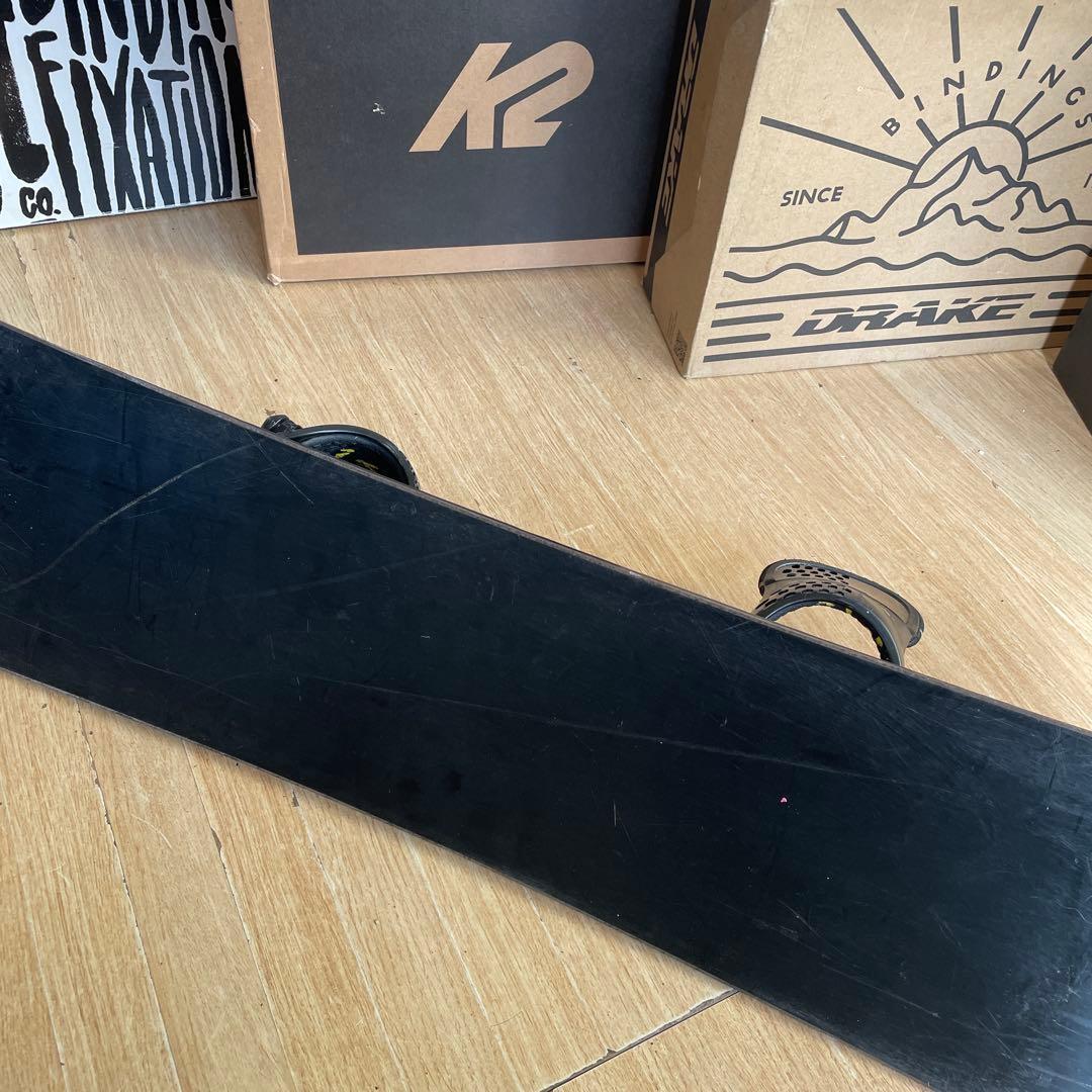 IGNIO×RIDE　キッズスノーボードセット98cm　ライドバイン付3点セット