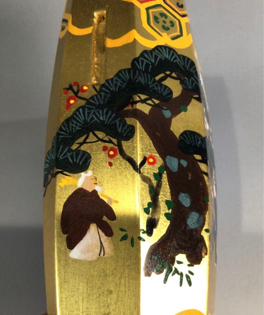 Ｐ２９９　香合　『南斎造』『高砂松竹梅文』『ぶりぶり香合』　共箱　茶道具