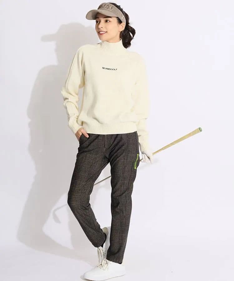 ★美品★BEAMS　GOLF　フロントロゴハイネックニット　サイズ　L