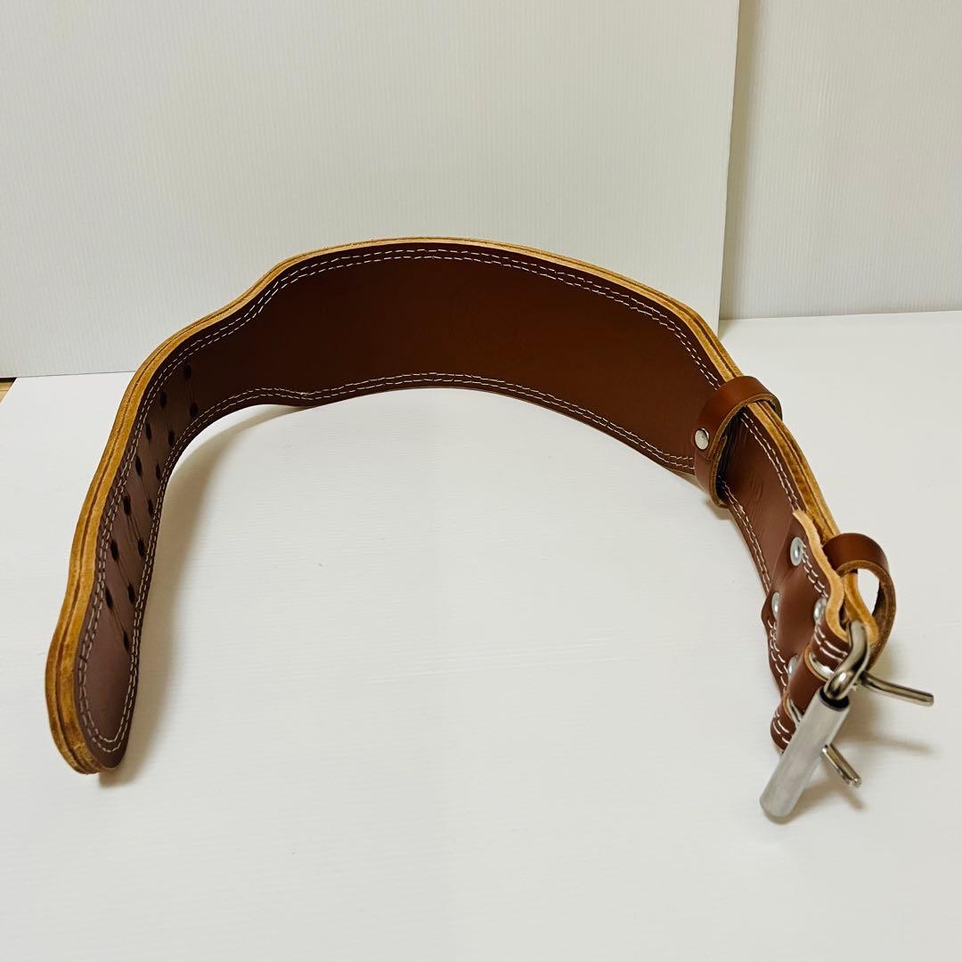 新品同様 GOLD'S GYM プロレザー ベルト ブラウン S ゴールドジム