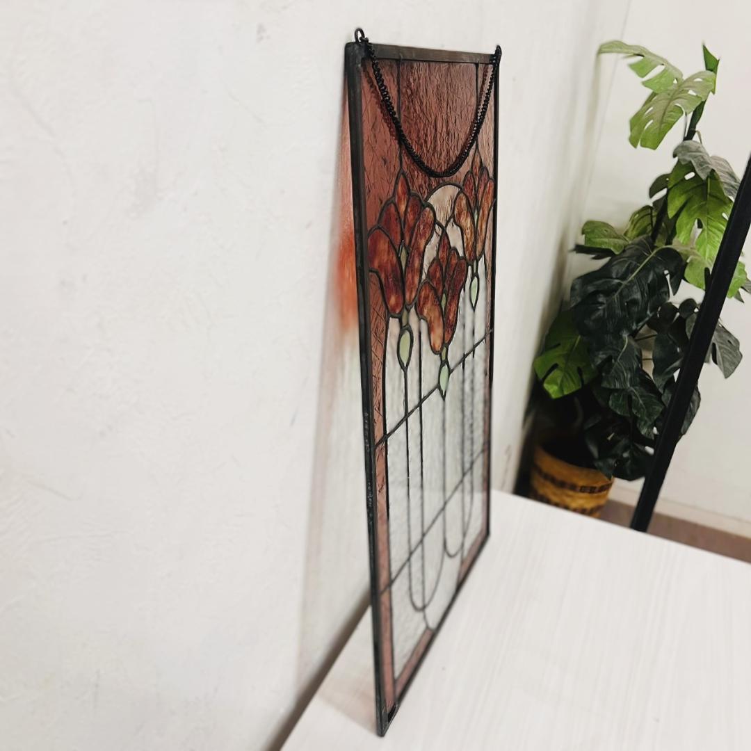 ステンドグラス　アンティーク　パネル　サンキャッチャー