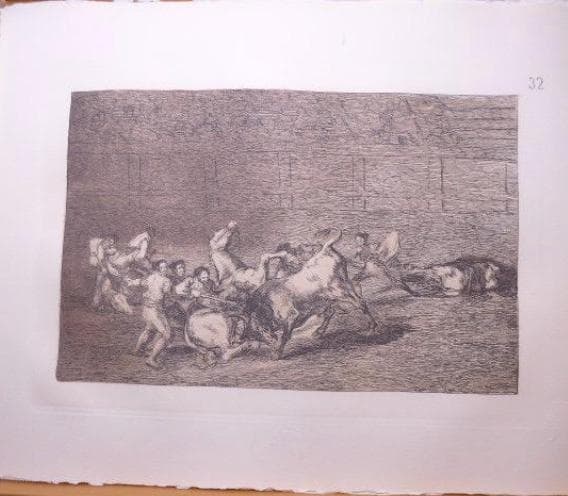 ゴヤの原盤から刷られたエッチング『闘牛士』10点　世界限定150