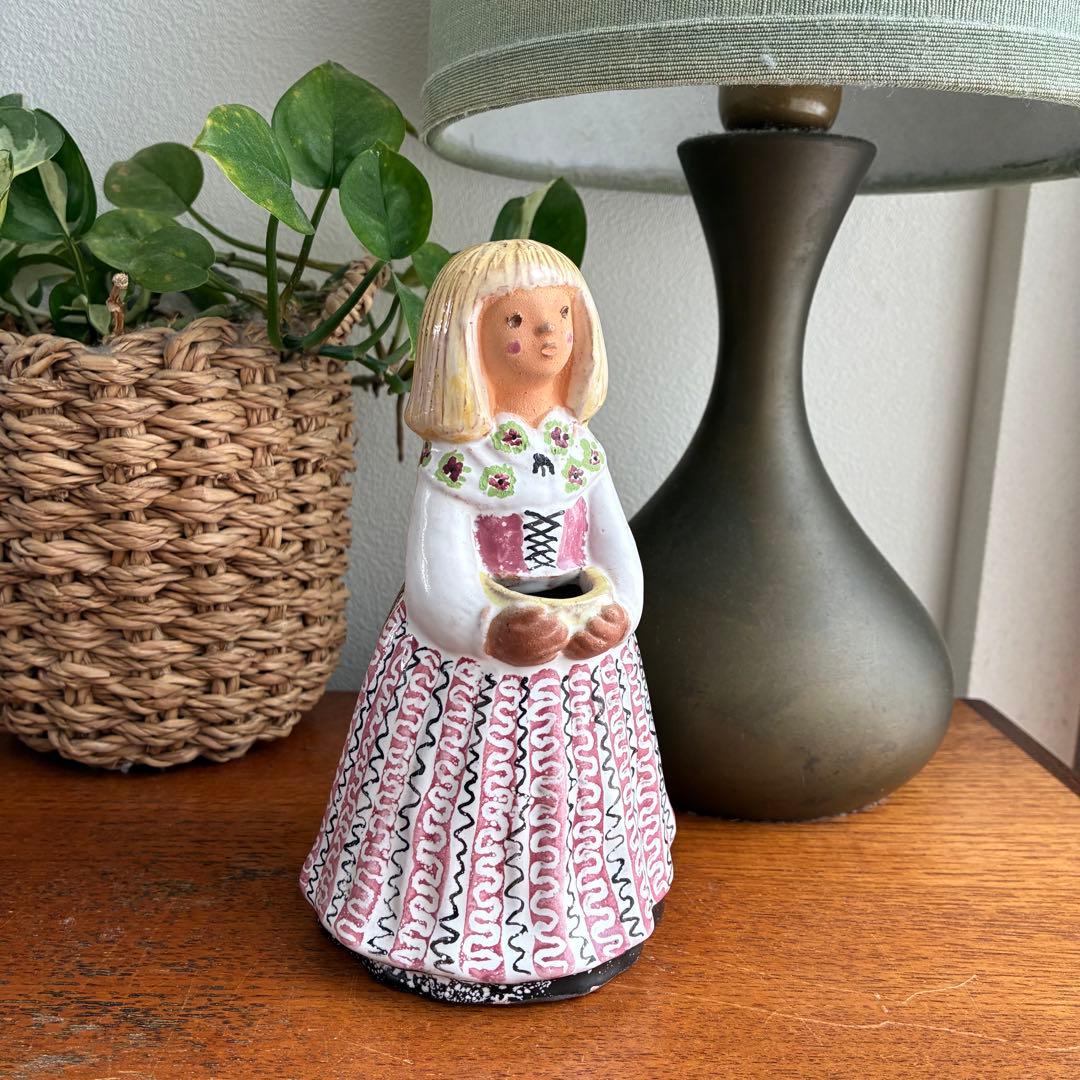 Rutebo ルーテボ フィギュア フラワーガール 北欧ビンテージ アンティーク