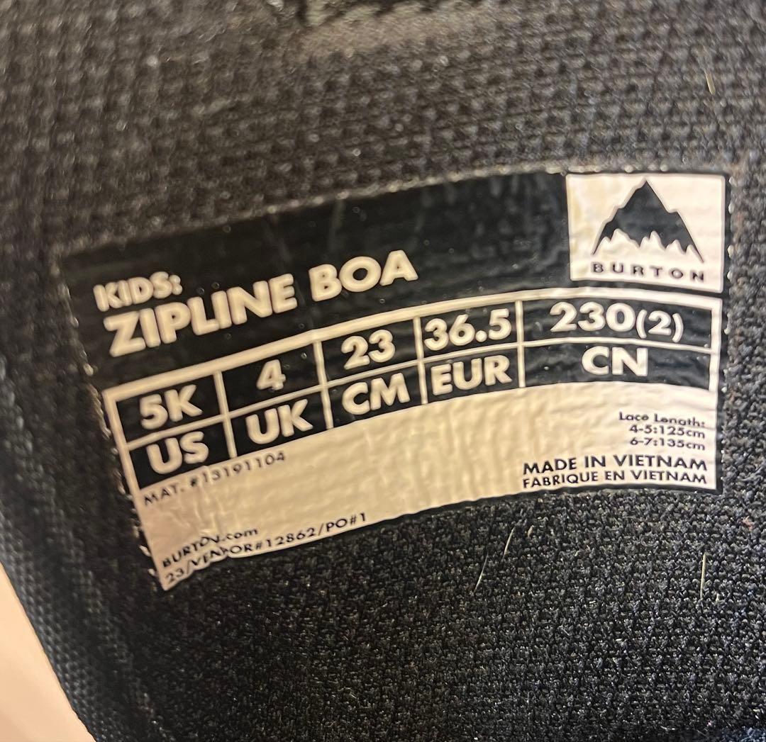 Burton ZIPLINE BOA kids スノーボードブーツ23cm