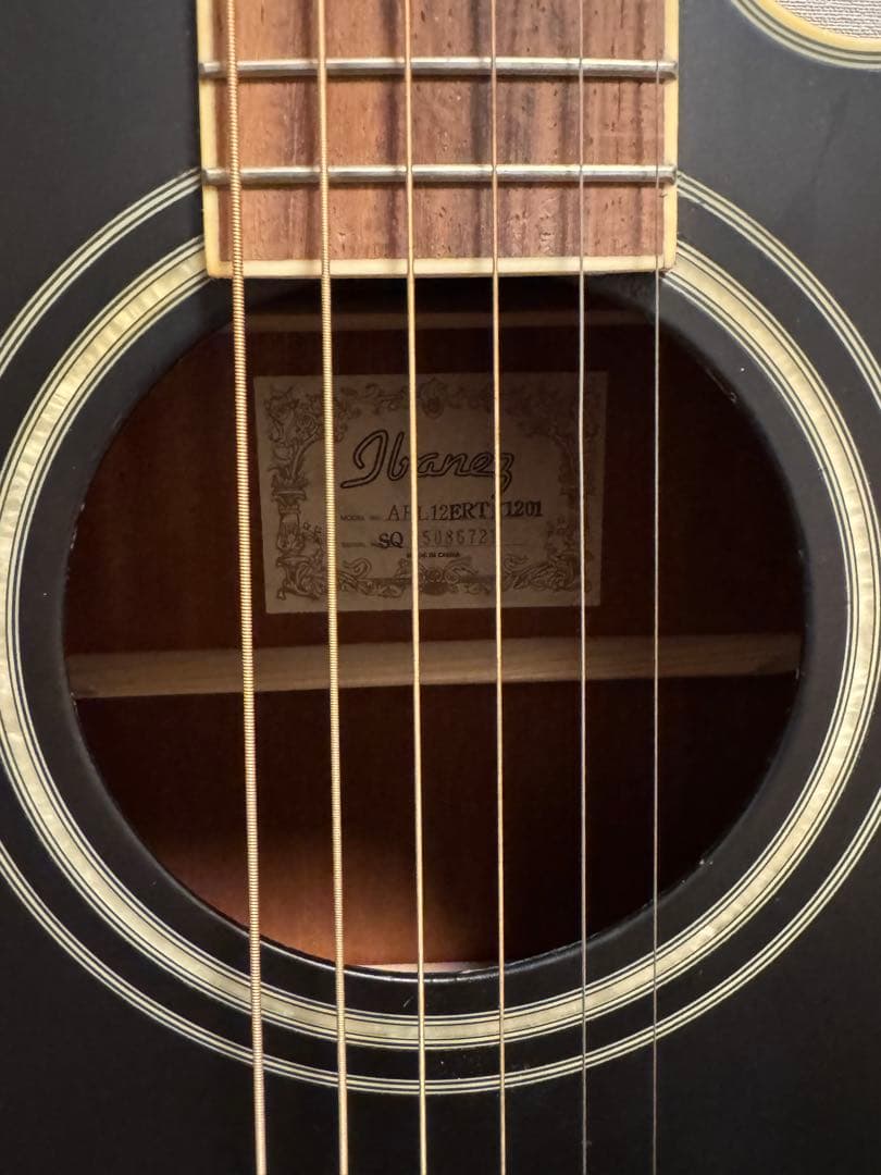 Ibanez AEL12E-RTK エレアコ ブラック ハードケース付き