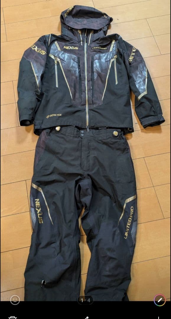 シマノ　NEXUS フィッシングスーツ　レインコートハーフジップ2セット