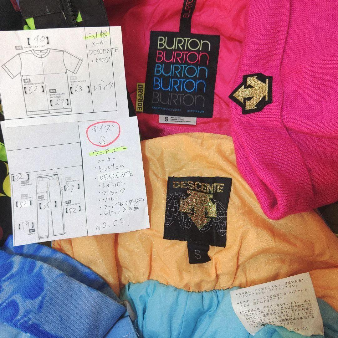バートン　デサント　レディース　スノーボードウェア　S　ブラック　ブルー