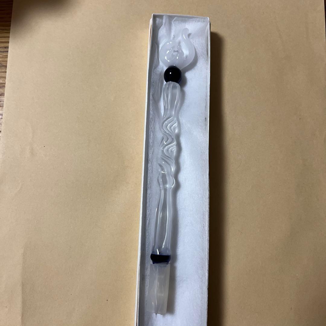 穂坂英樹　ガラスペン　白猫