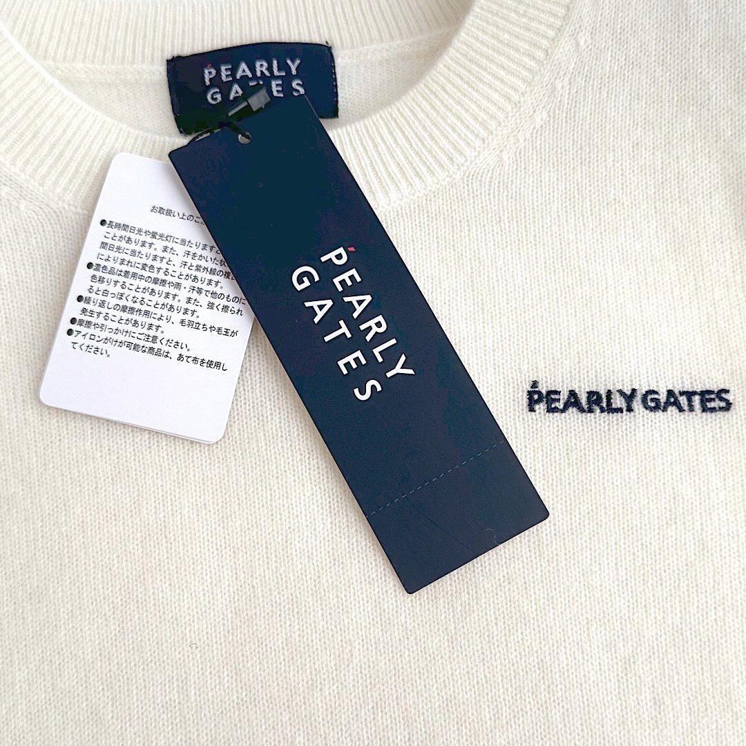 453 パーリーゲイツ 定価33,000円 カシミヤ100％ ニット 白 1 M