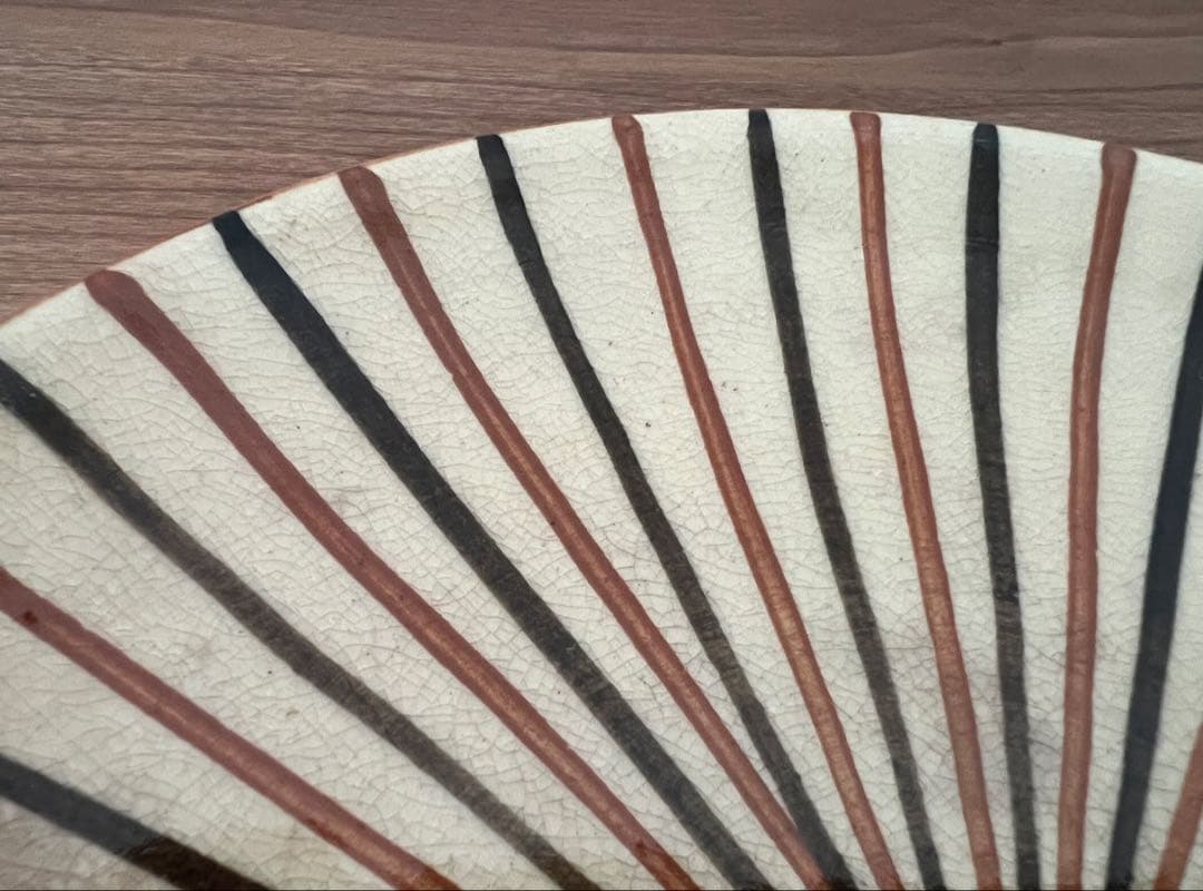 骨董 古瀬戸 麦藁手 6寸皿 箱付き 江戸末期~明治 アンティーク