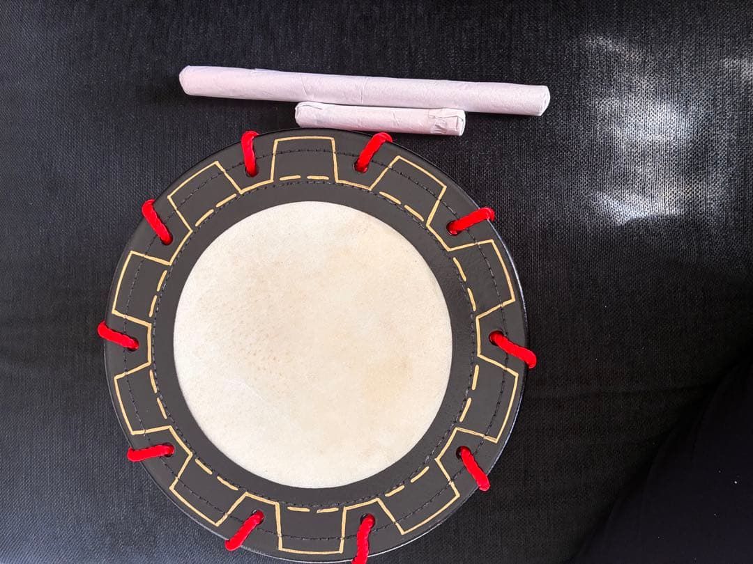 沖縄エイサー用締め太鼓（大）バチ1本・くさび付　新品未使用