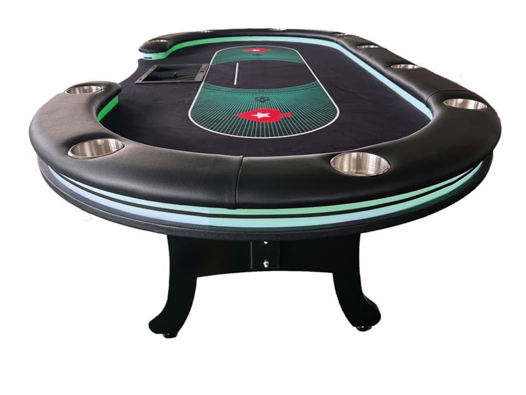 ポーカーテーブル用羅紗1枚　Poker Stars（緑）2400*1200サイズ