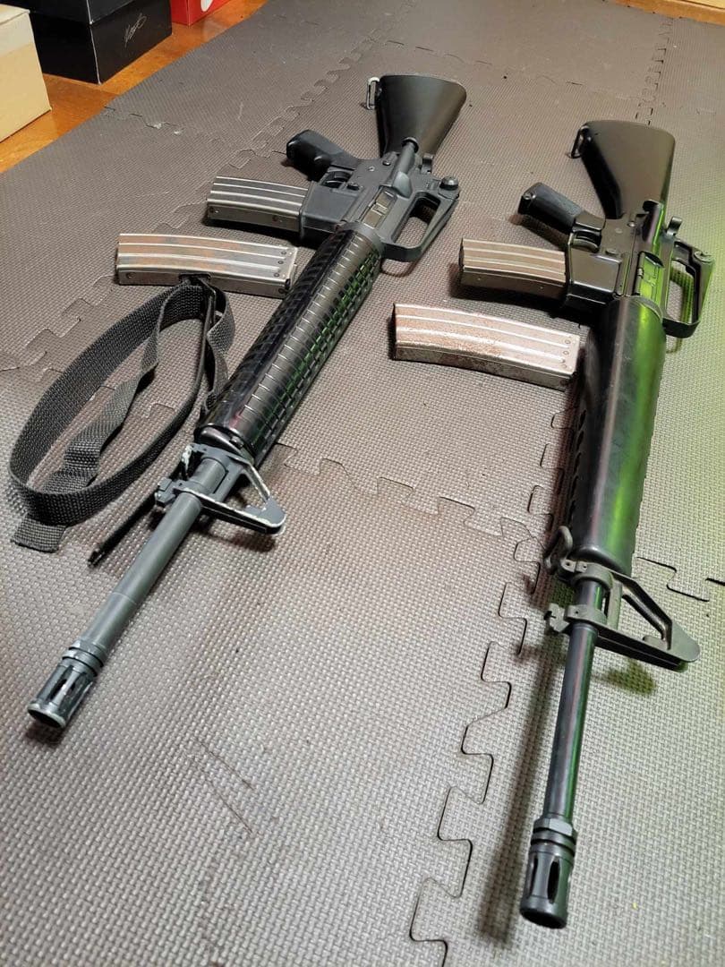 セット M16 GMC ガスガン ブラック マガジン4本付き (ジャンク)