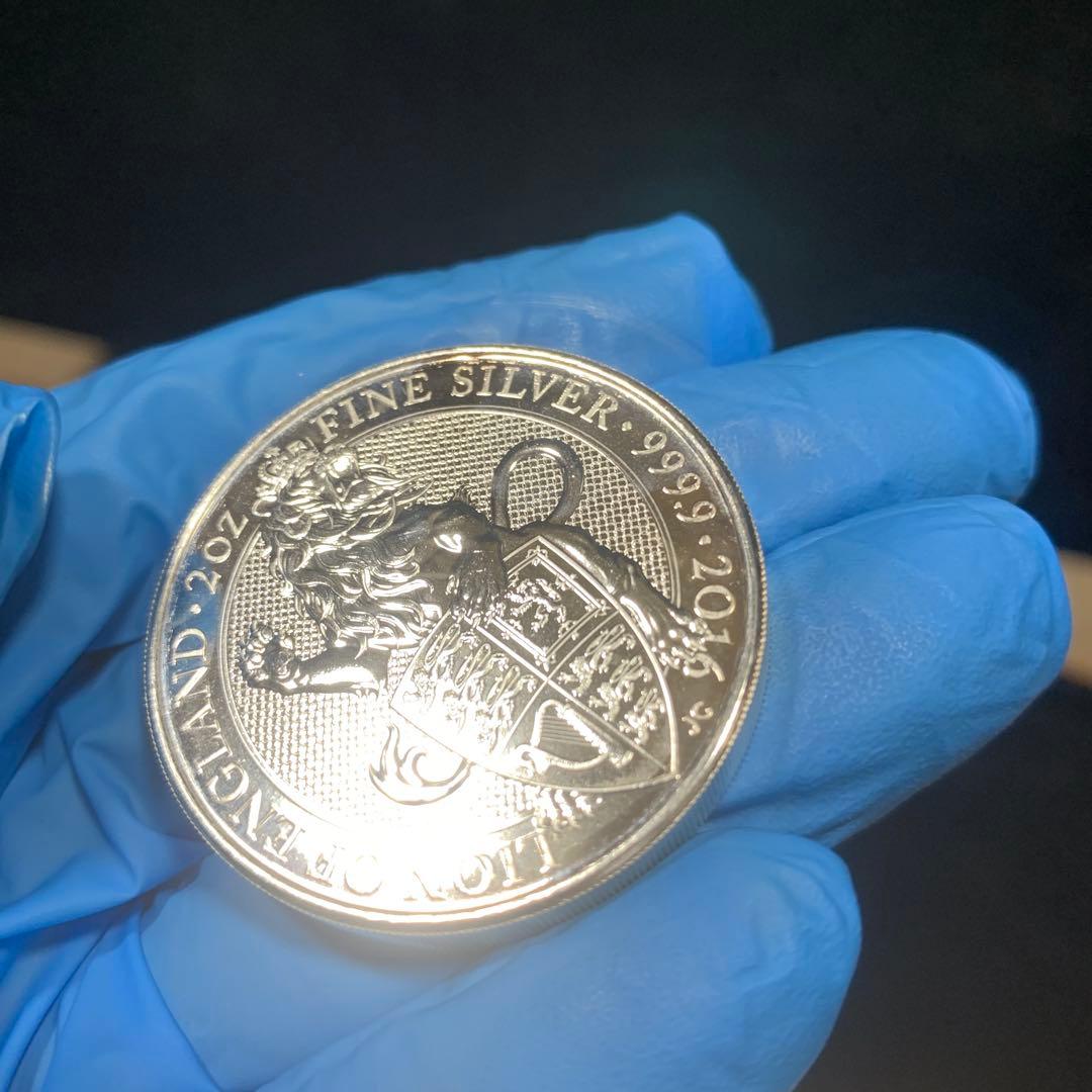 その2 純銀貨　2オンス　クイーンズビースト　2016 ライオン・イングランド