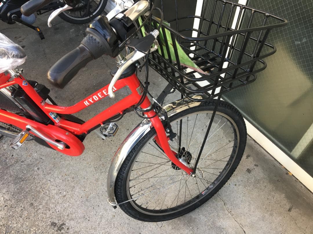 地域限定送料無料　ハイディツー　12,3AH　子供乗せ　赤　神戸市　電動自転車