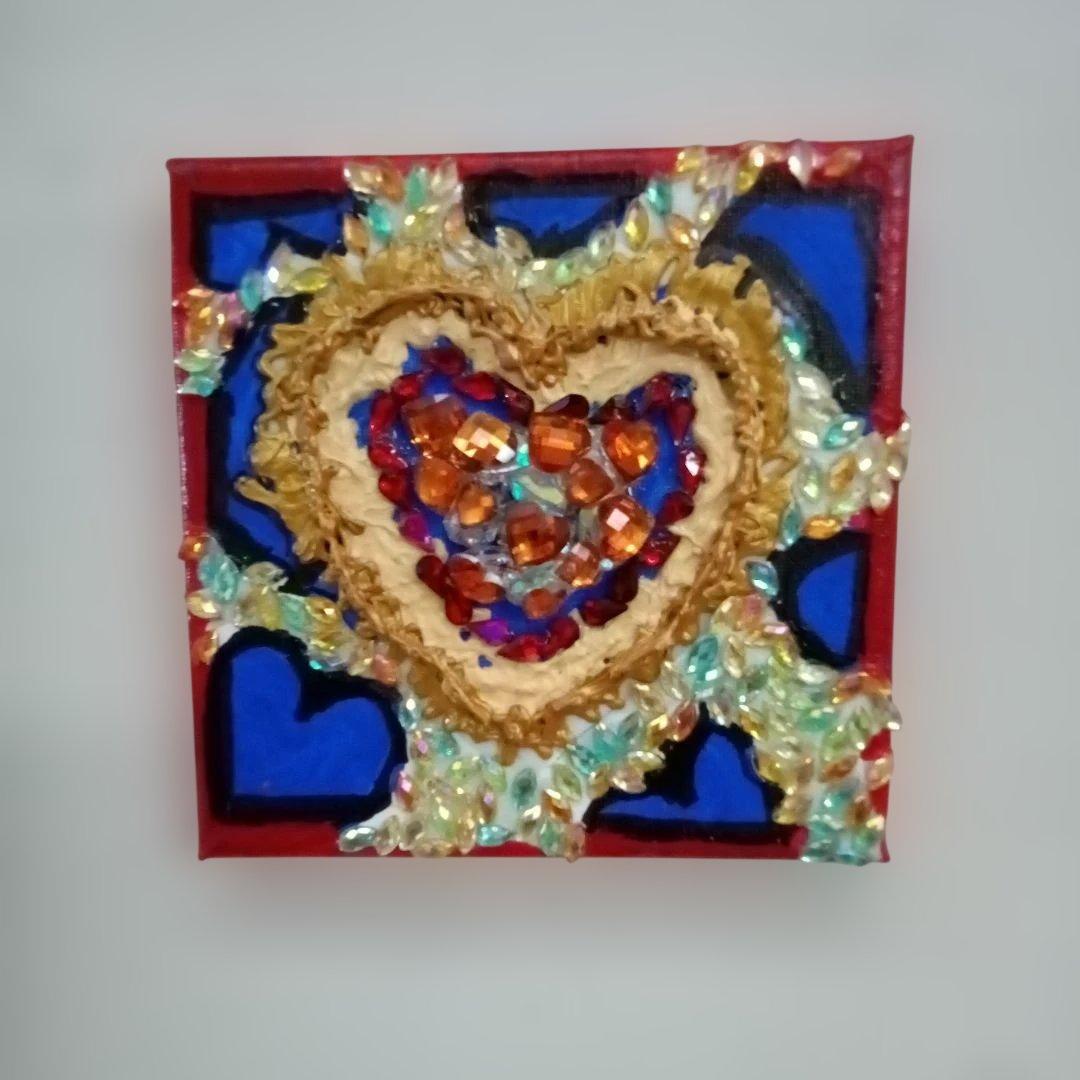 壁掛けアート　ハートシリーズ二枚セット