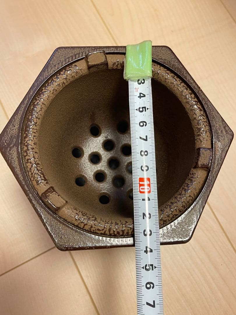 鋳鉄製茶道具 六角形 火鉢 涼炉 鉄瓶用 工芸品
