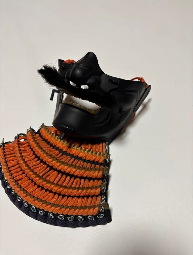 エリサ‼️美品！現代等身大甲冑　橙糸威黒桶胴具足