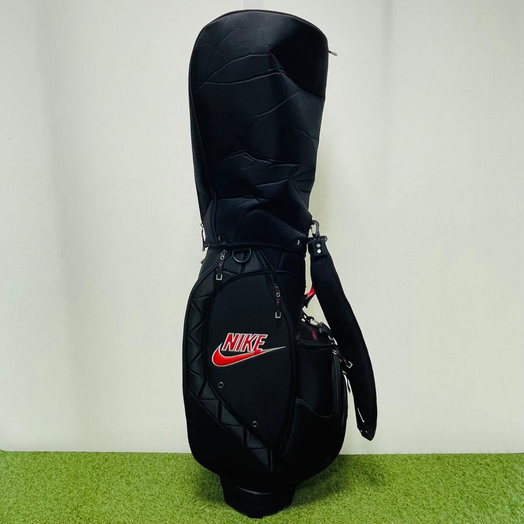 NIKE キャディバッグ ブラック/レッド ゴルフ 黒色
