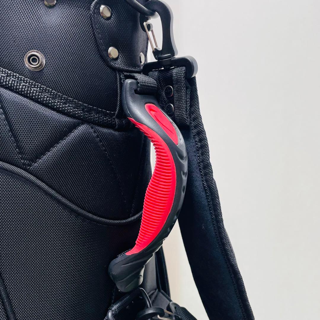 NIKE キャディバッグ ブラック/レッド ゴルフ 黒色