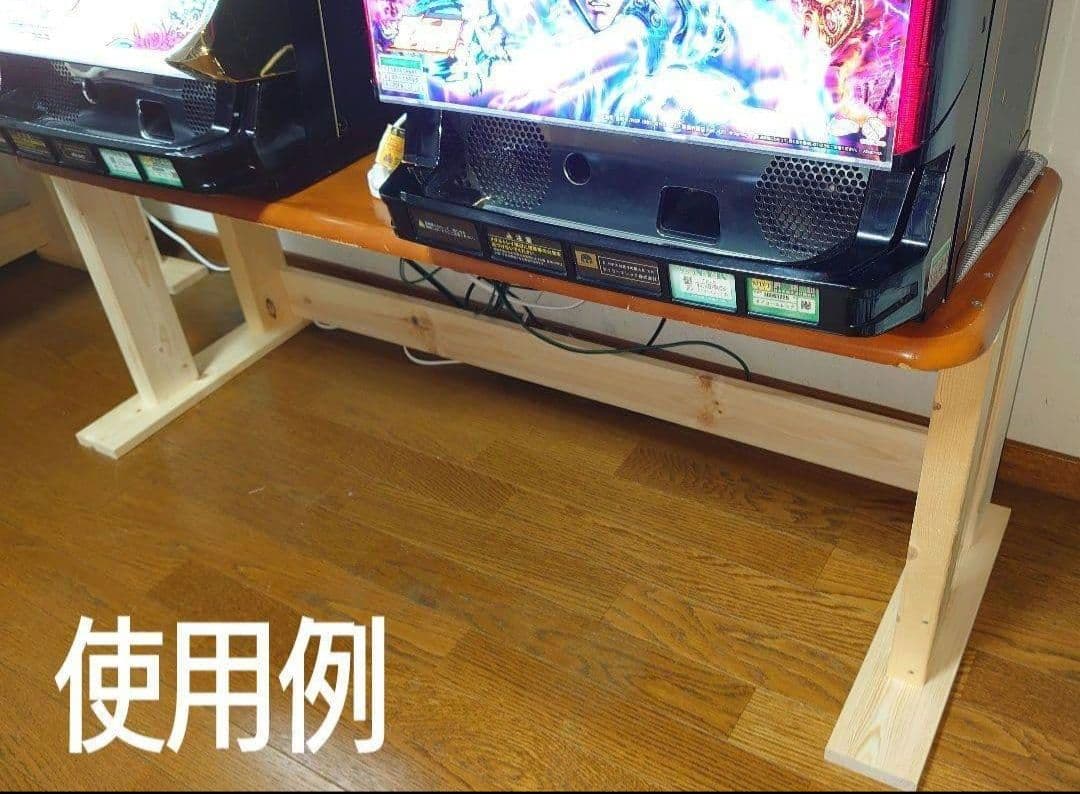 【其の38】中古テーブルを加工するパチスロ実機を2台置く台（シンプルスタンド）